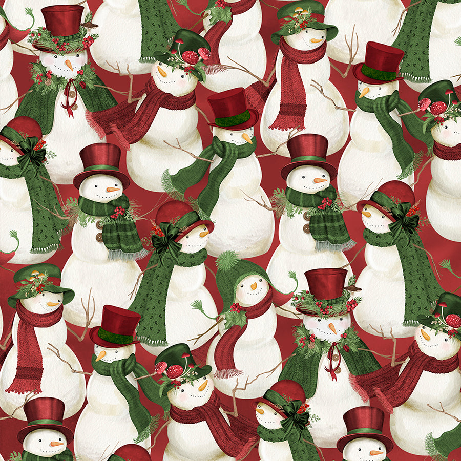 Woodland Snowmen Packed Snowmen Red