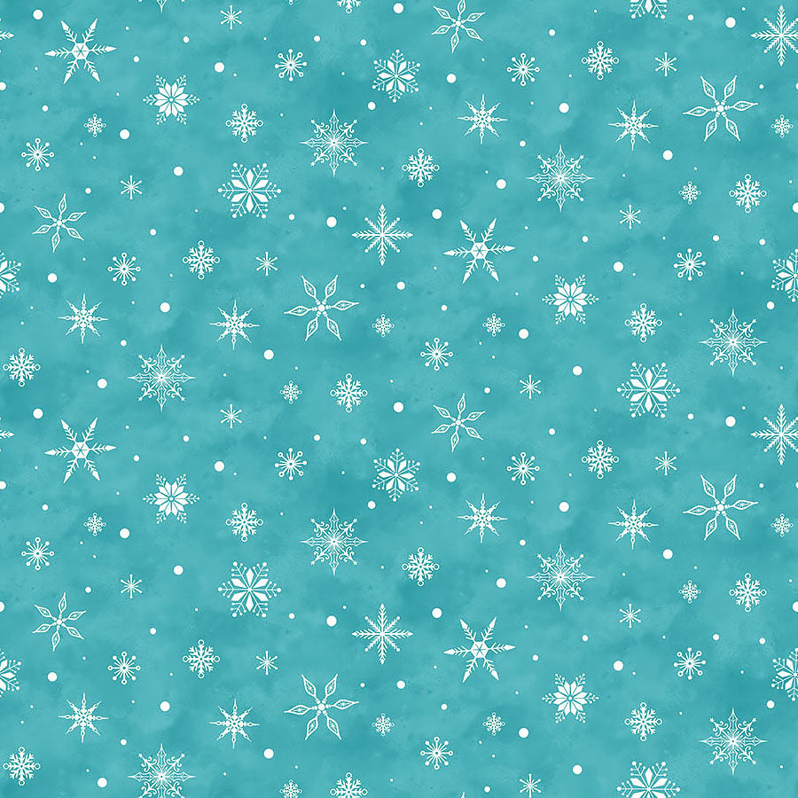Woodland Wishes Snowflakes Teal
