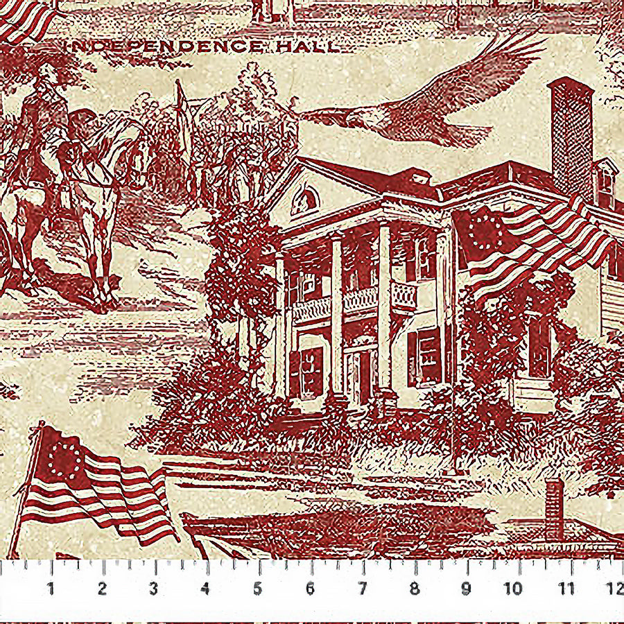 Stonehenge America 250 Toile Red-Beige