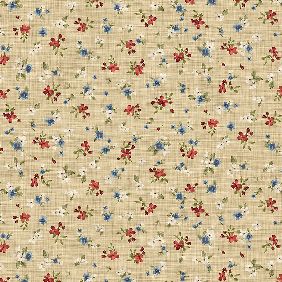 Farmhouse Sampler Floral Toss Beige Multi