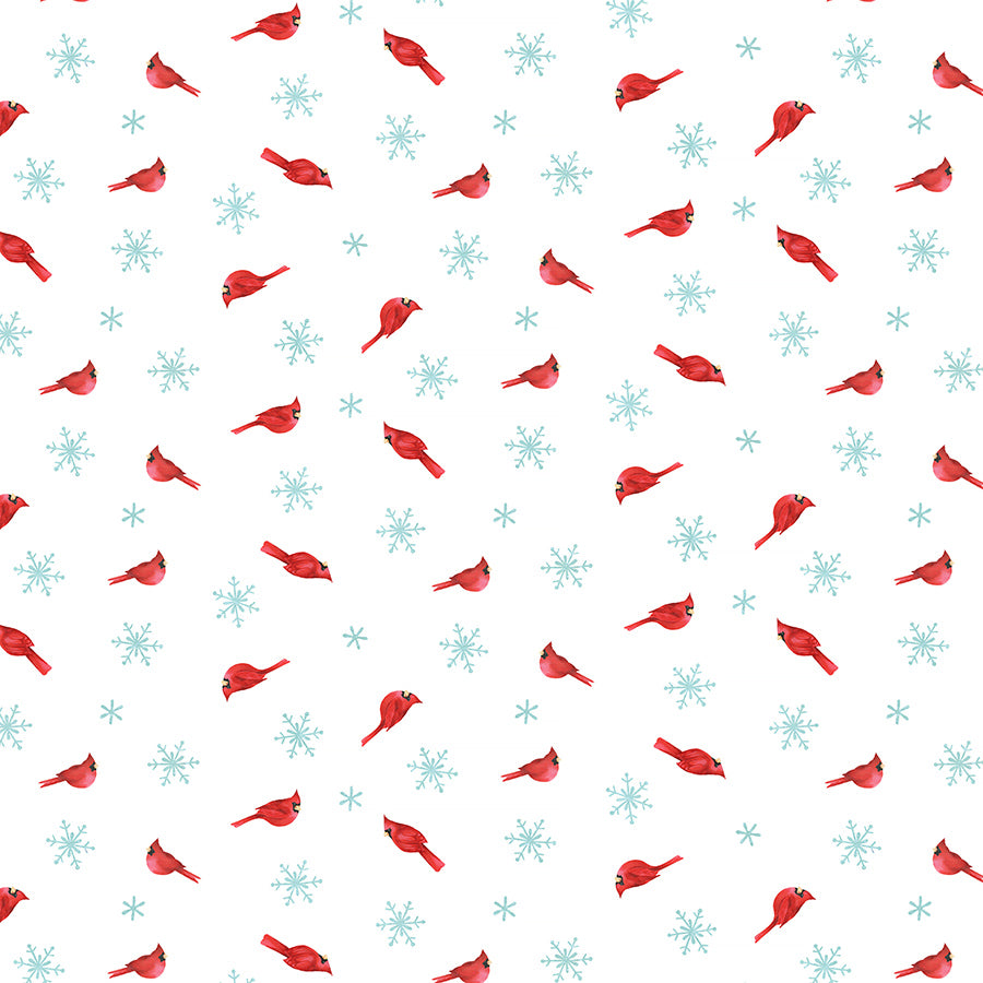 Holly Jolly Cardinal Toss White Multi