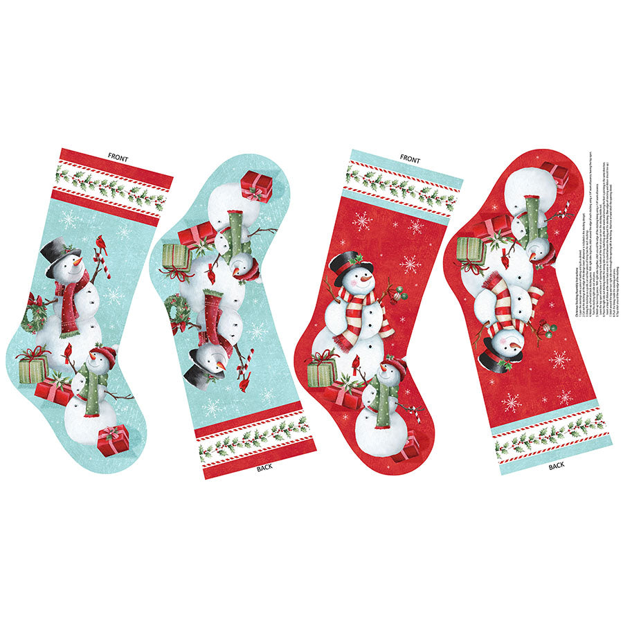 Holly Jolly 24" Stocking Panel White Multi