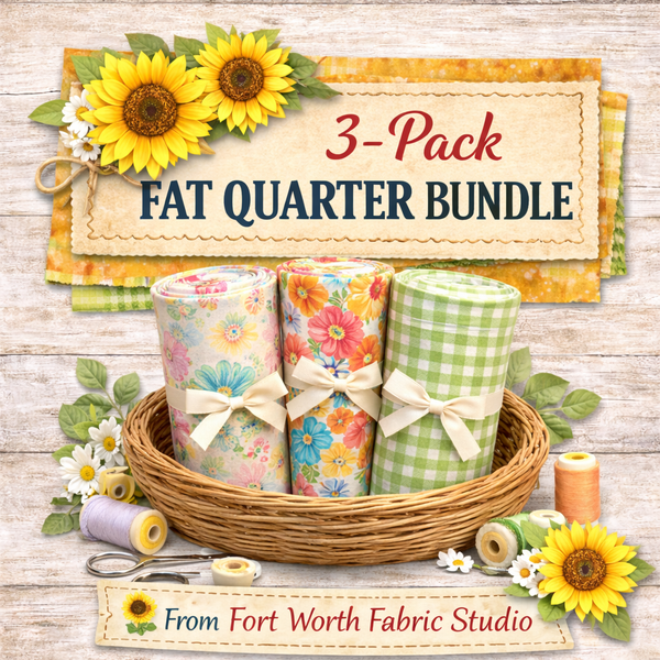 3 Pack Fat Quarter Bundle from FWFS - Fort Worth Fabric Studio from Fort Worth Fabric Studio