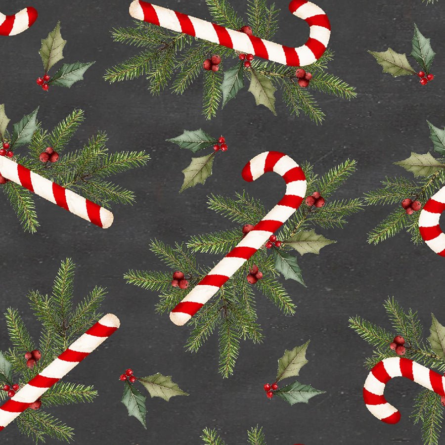 3 Wishes Very Merry Gingerbread Sugar & Spruce Charcoal – Remnant 30″ × 44″