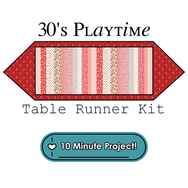 30's Playtime 10 Minute Table Runner Kit Moda - Moda from Fort Worth Fabric Studio
