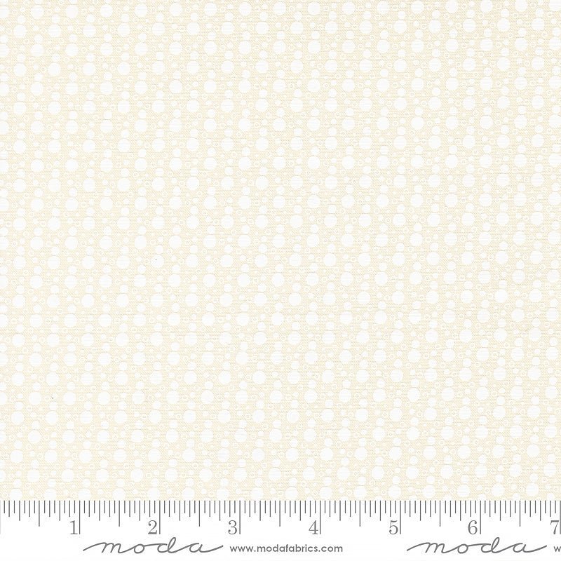 30's Playtime Bubbly Dots Eggshell White – Remnant 54″ × 44″ - Moda from Fort Worth Fabric Studio