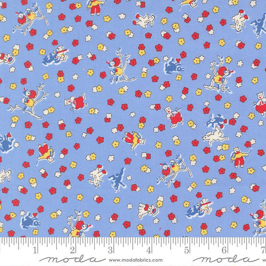 30's Playtime Frolicking Animals Sky - Moda from Fort Worth Fabric Studio