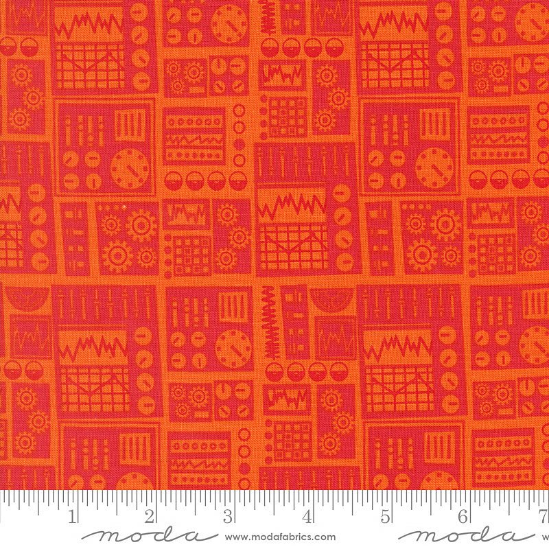 321 Blast Off Radio Dashboard Mars - Moda from Fort Worth Fabric Studio
