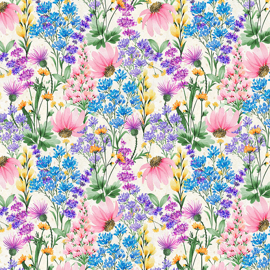 Wildflower Meadow Packed Floral Cream