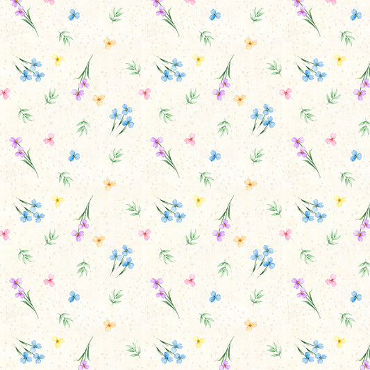 Wildflower Meadow Ditsy Cream - Wilmington Prints from Fort Worth Fabric Studio