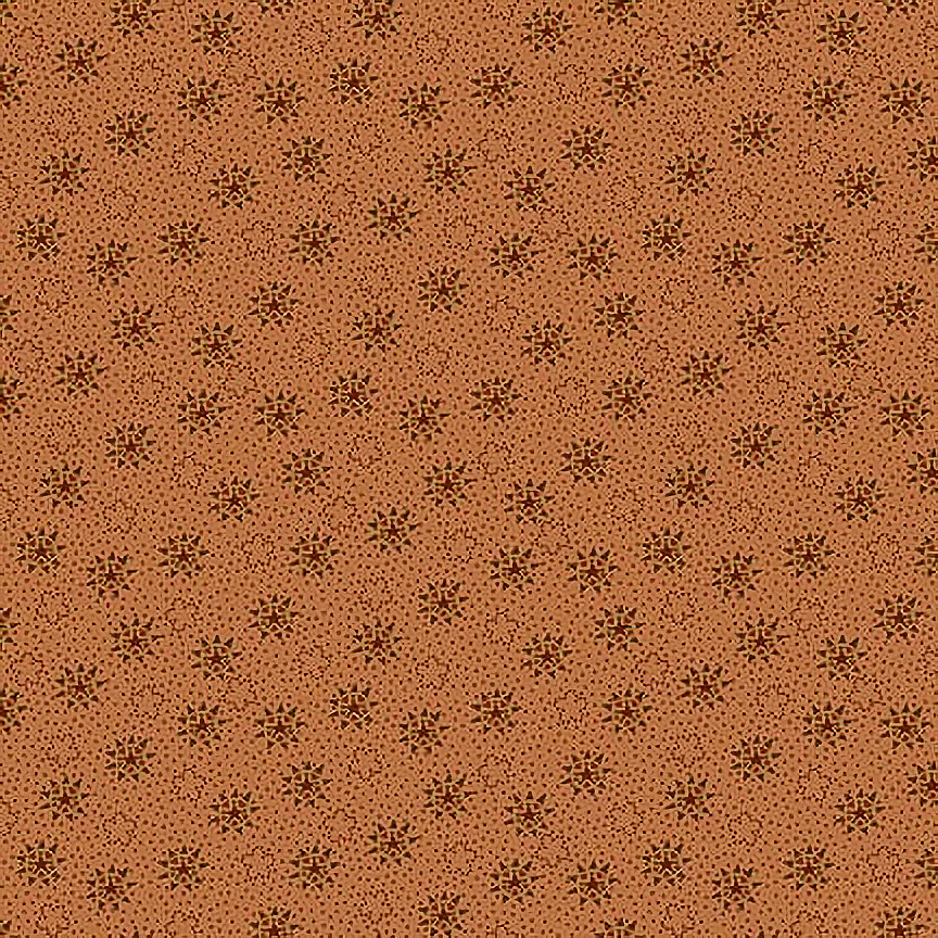 Henry Glass Oak & Maple Compass Star Gold 1 Yard Cut
