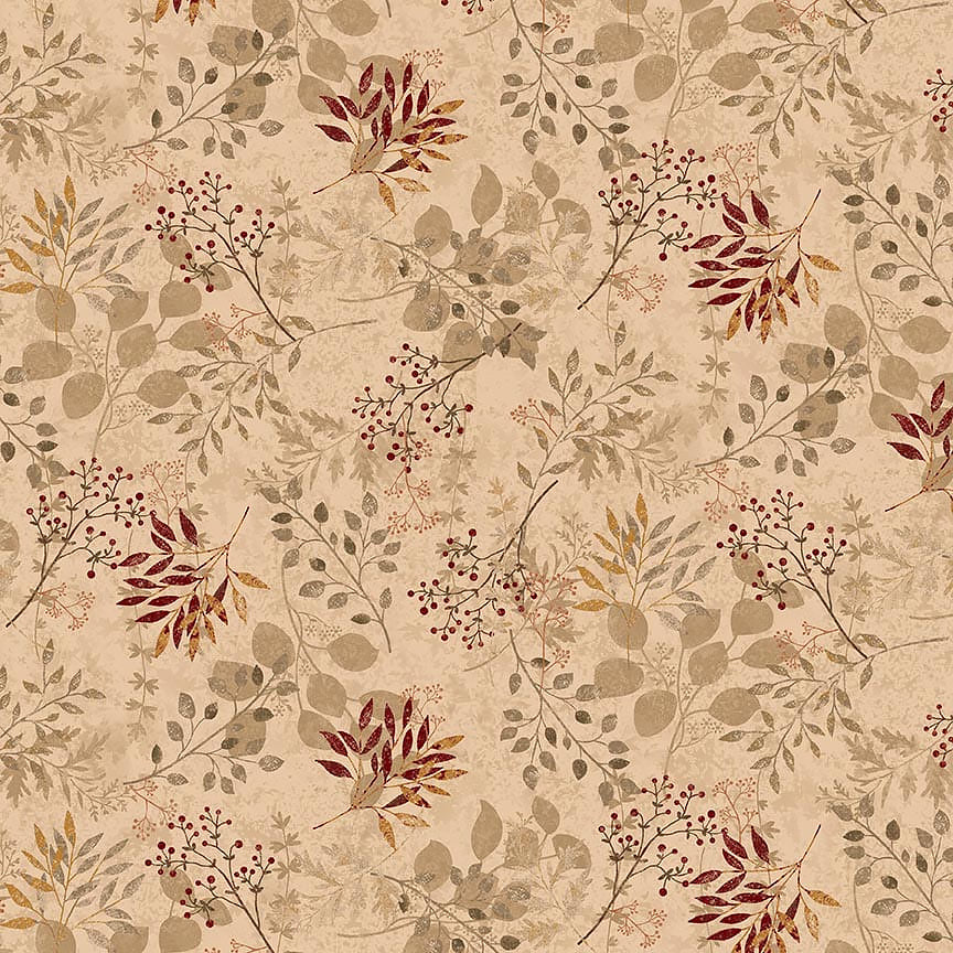 Oak & Maple Leaves Tan
