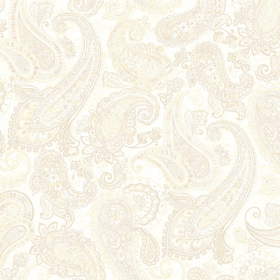 118" Wide Quilt Backing Parkside Paisley Cream