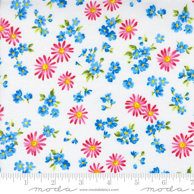 Moda Wildflowers Tossed Florals Cloud 1 Yard Cut