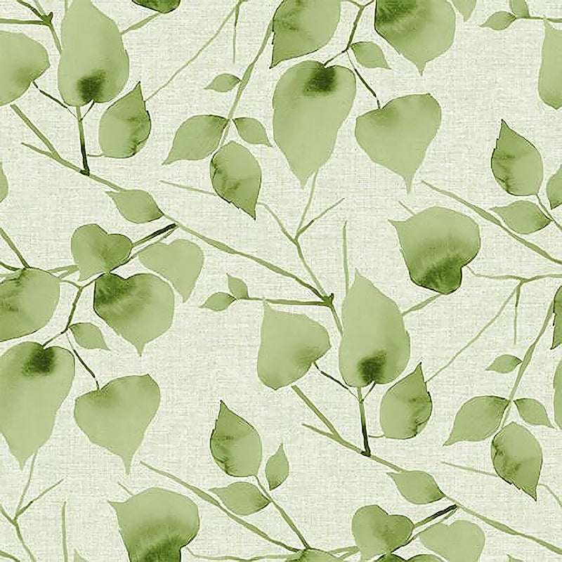 108" Wide Quilt Backing Eden Water Color Leaves Leaf