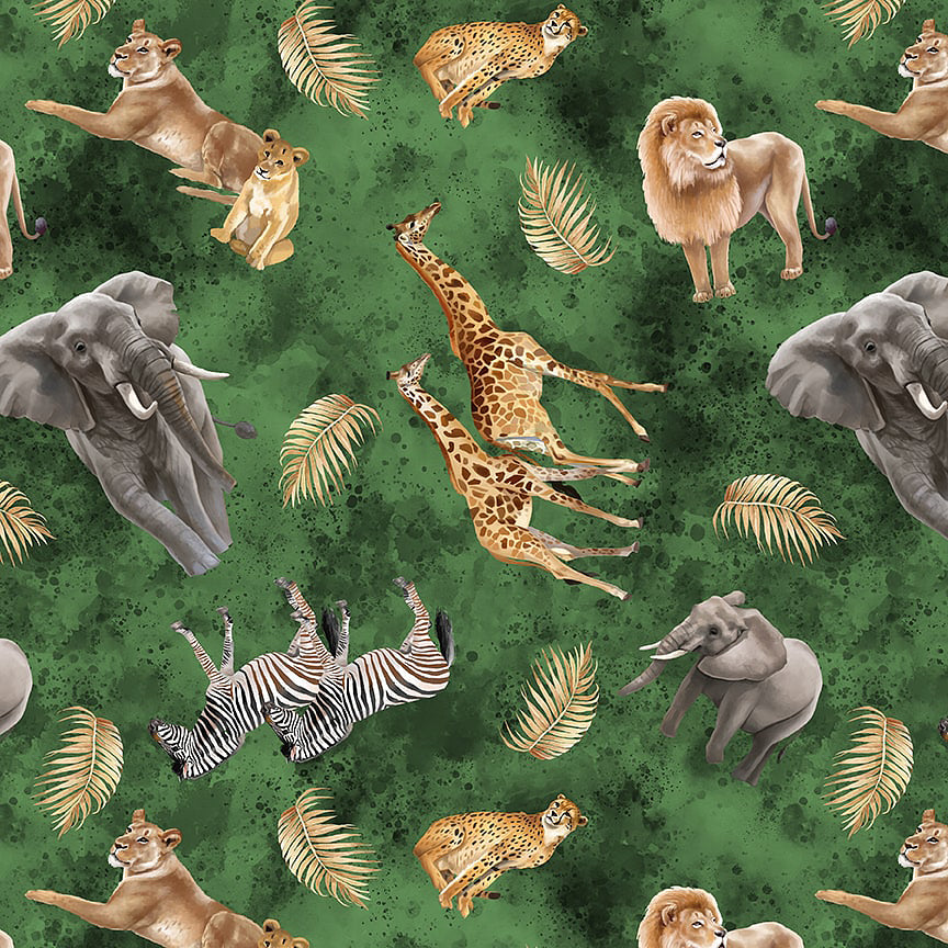 Safari Sights Safari Animals Green