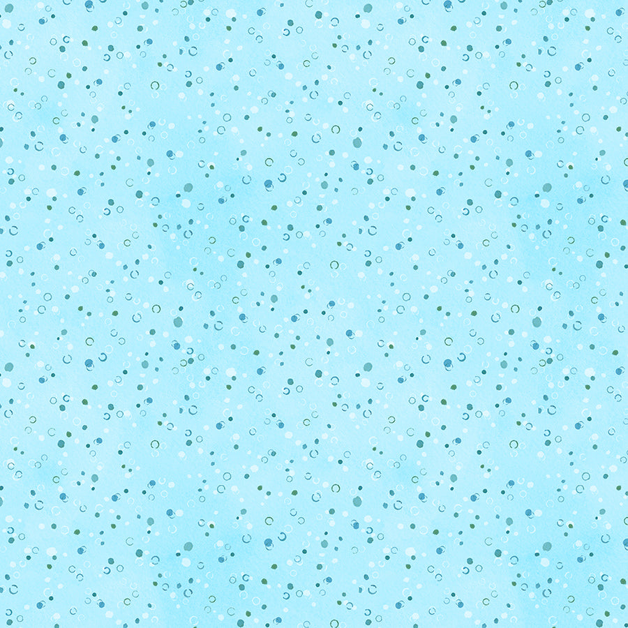 Underwater Wonders Bubbles All Over Light Blue