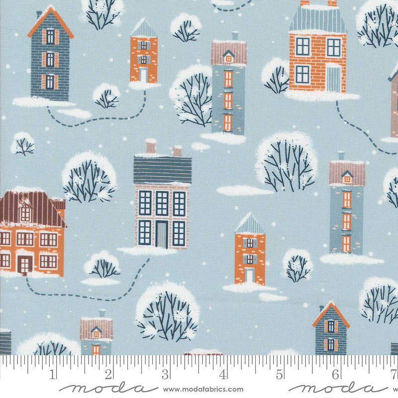 Purrfect Christmas Snowy Town Sky