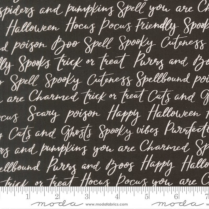 Purrs & Boos Text & Words Black Cat