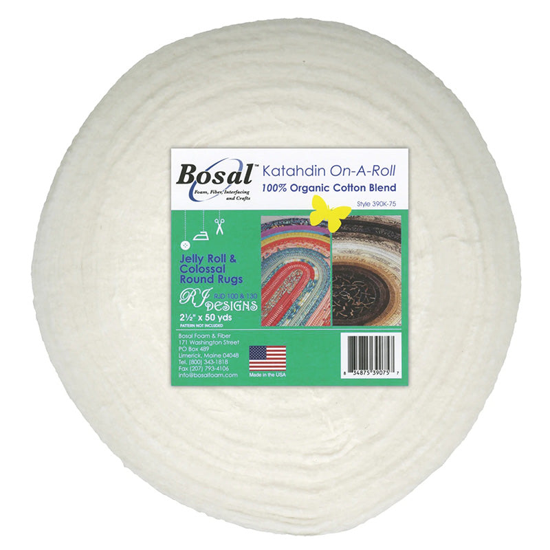 Katahdin On-A-Roll 2½" x 50yds 100% Organic Cotton Batting by Bosal