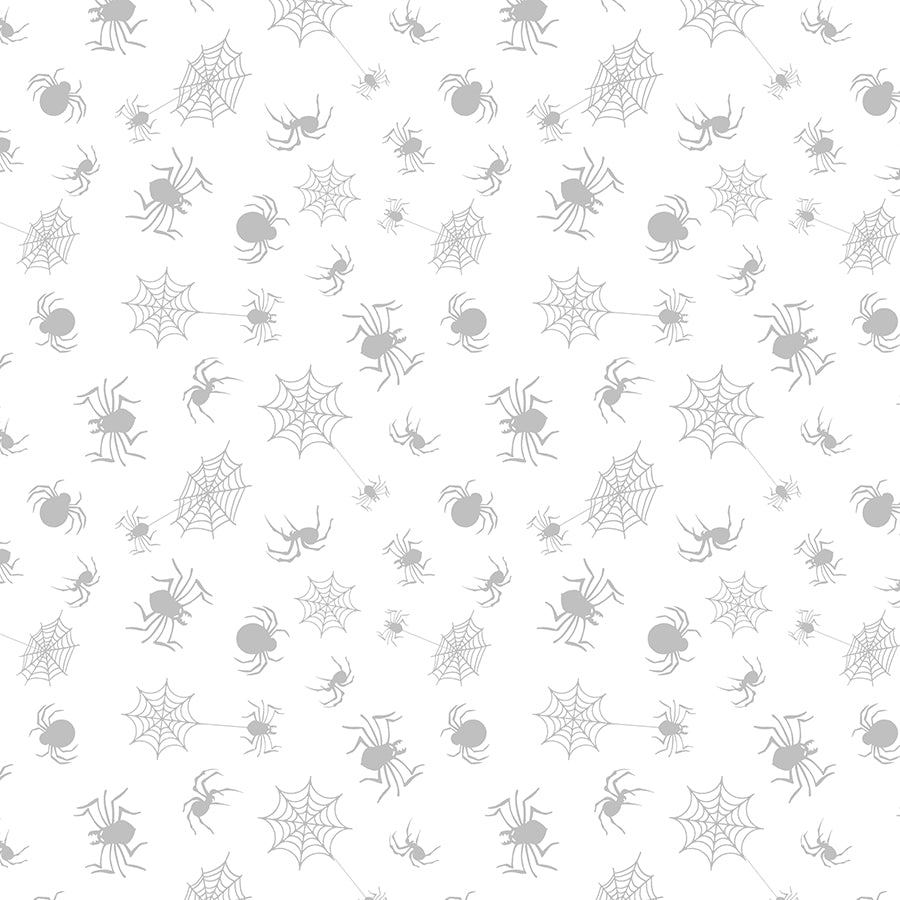 Essentials Spooky Spectacle Spider Toss White on White