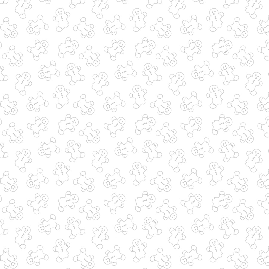 Essentials Stocking Stuffers II Gingerbread Men White on White