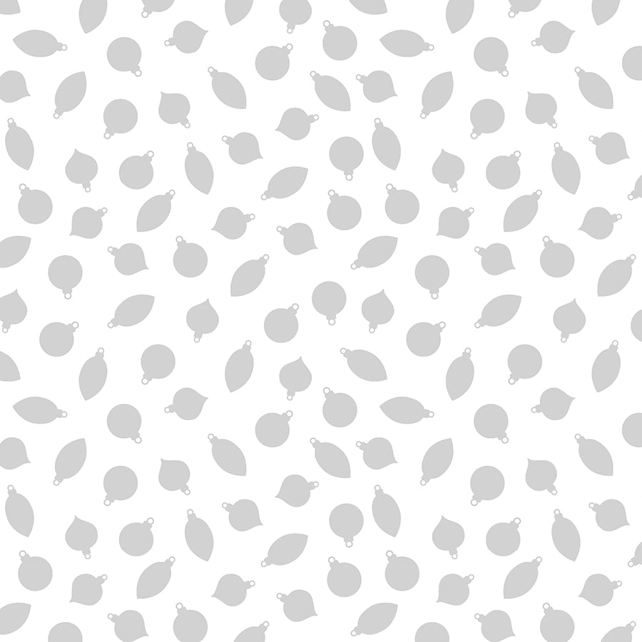 Wilmington Essentials Stocking Stuffers II Ornaments White on White 1 Yard Cut
