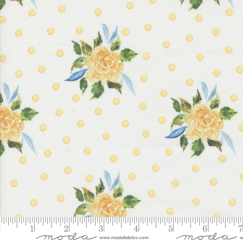 Moda Sunshine & Blue Skies Rosey Dots Cloud 1 Yard Cut