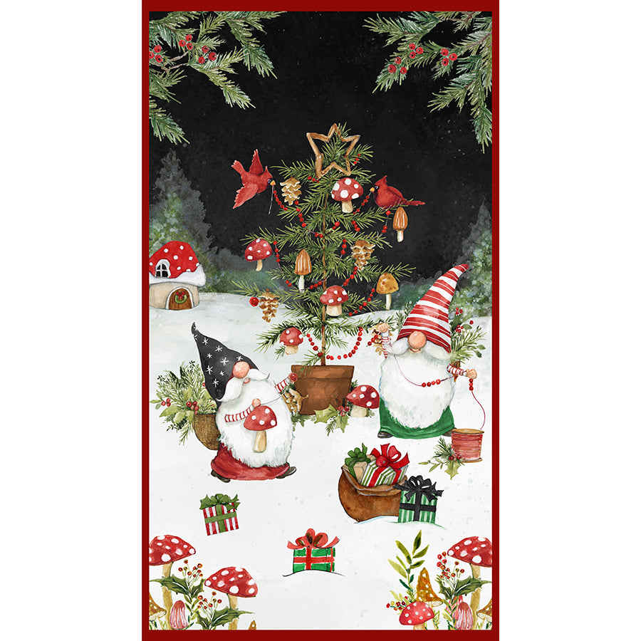 Merry Gnome-ments 24" Panel Multi
