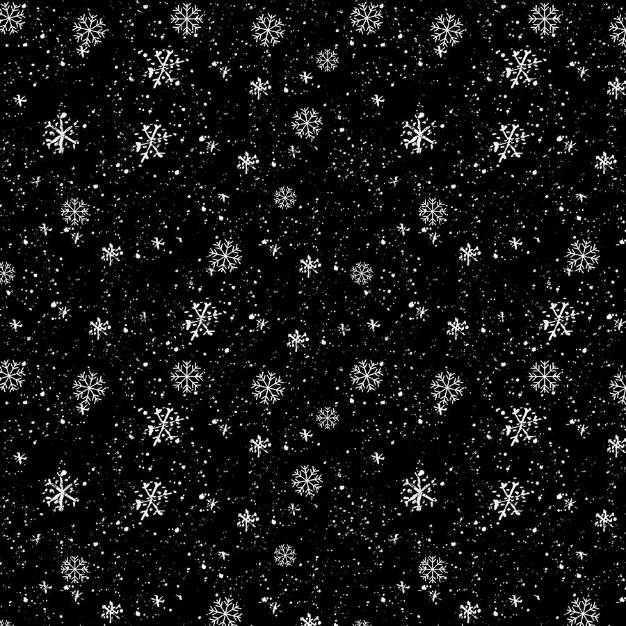 Merry Gnome-ments Snowfall All Over Black