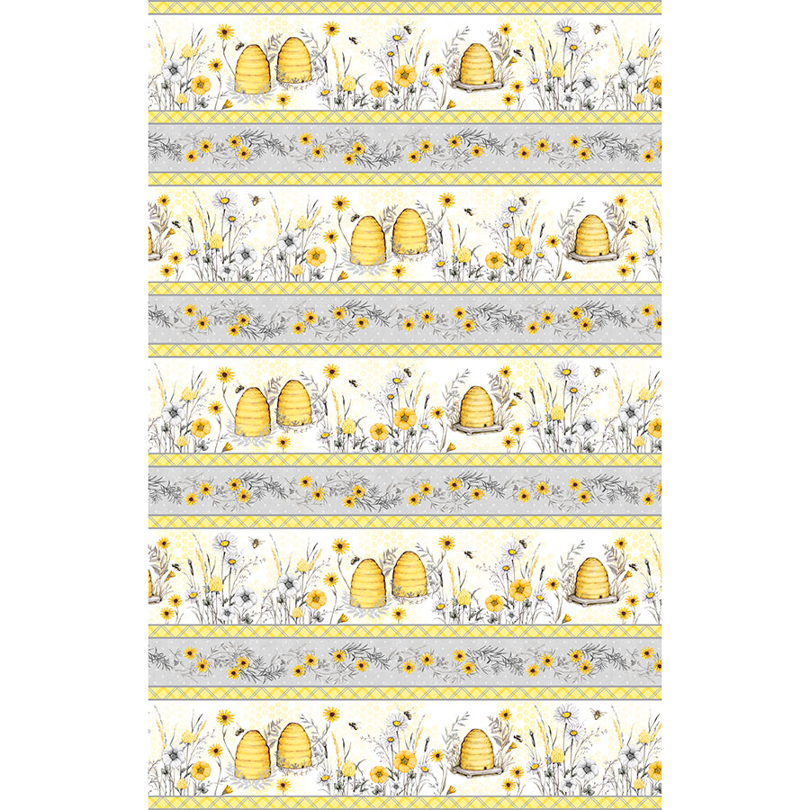 Buzzin' Blooms Repeating Stripe Multi