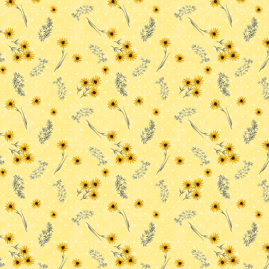 Buzzin' Blooms Small Florals Yellow