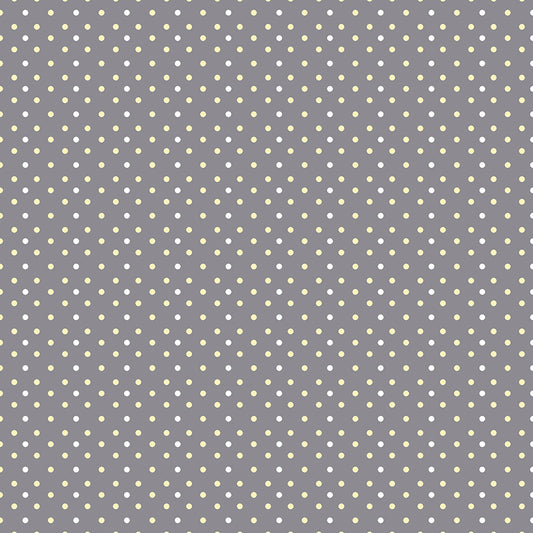 Buzzin' Blooms Polka Dots Dark Gray