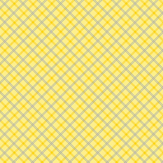 Buzzin' Blooms Plaid Yellow