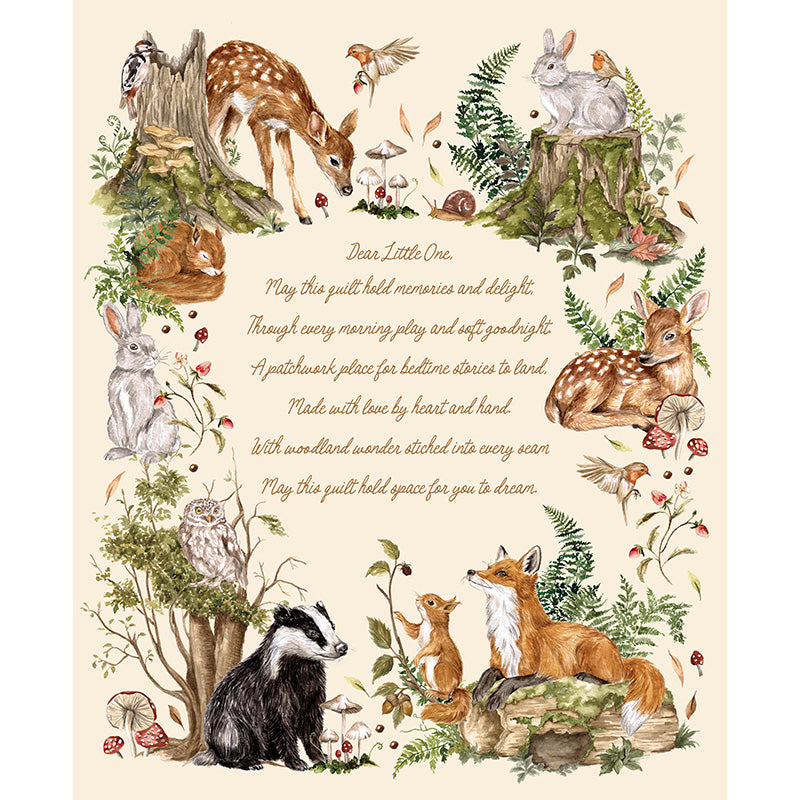 Fable & Fern Quilt Cuddle 36" Panel Cloud
