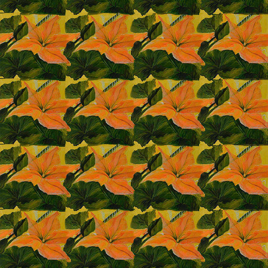 Northcott Bittersweet Blossom Orange 1 Yard Cut