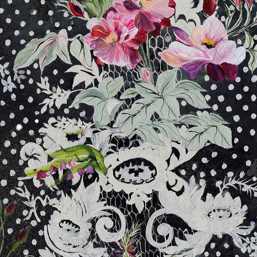 Northcott French Revolution Dentelle Black 1 Yard Cut