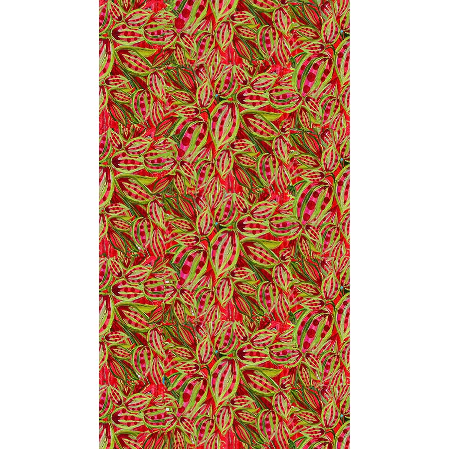 Northcott French Revolution Feuilles Red 1 Yard Cut