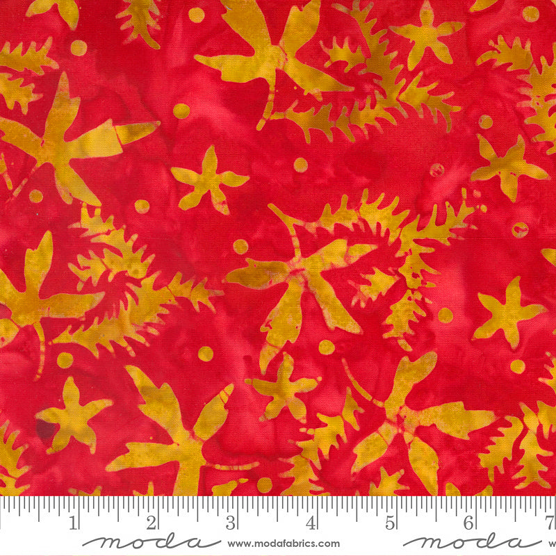 Chroma Batiks Leaves Cherry