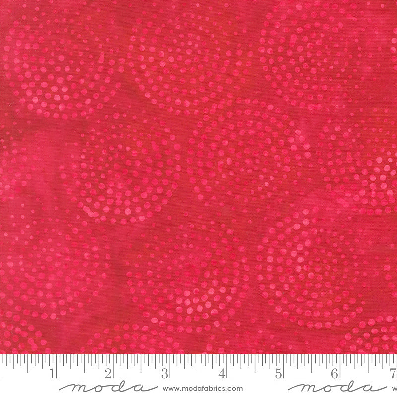 Echo Batiks Marble Dots Crimson Swirl