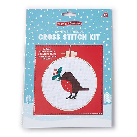 Santa's Friends Cross Stitch Kit from Moda Fabrics