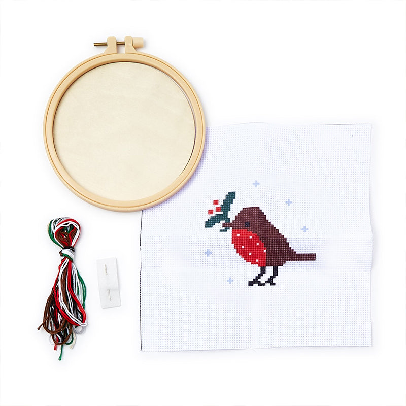 Santa's Friends Cross Stitch Kit from Moda Fabrics