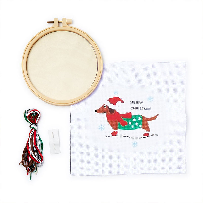 Santa's Friends Cross Stitch Kit from Moda Fabrics