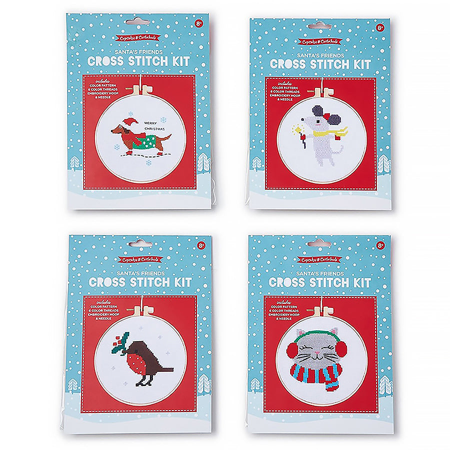 Santa's Friends Cross Stitch Kit from Moda Fabrics