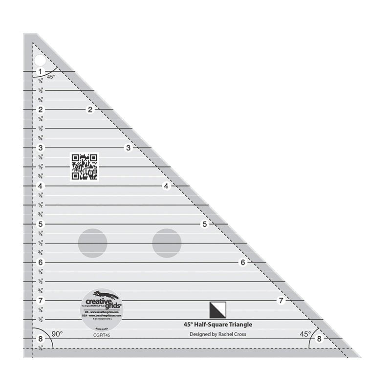 45° Half - Square Triangle Ruler from Creative Grids Ruler by Creative Grids