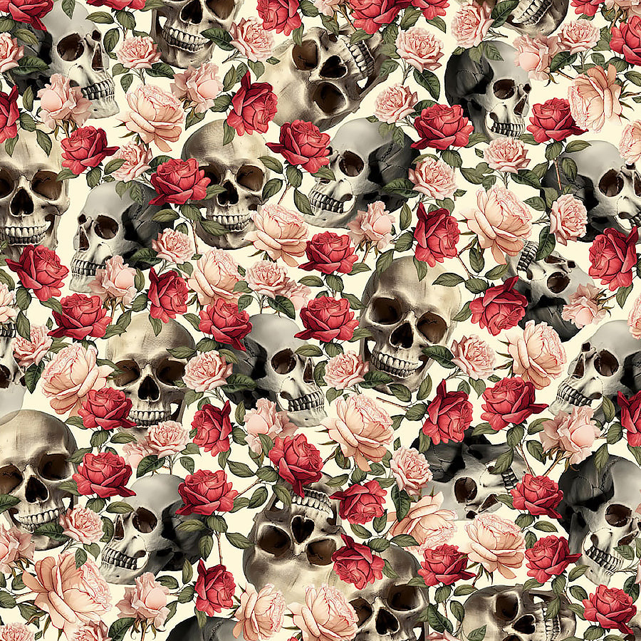Calavera Big Skulls & Roses Sand