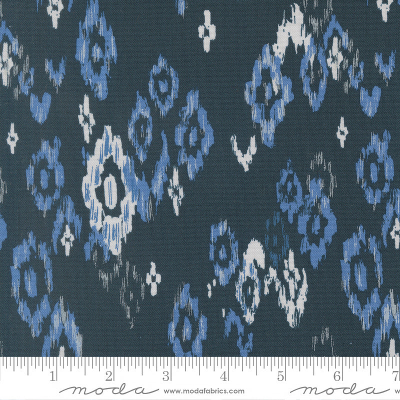 Boho Haven Feathered Ikat Deep Sea