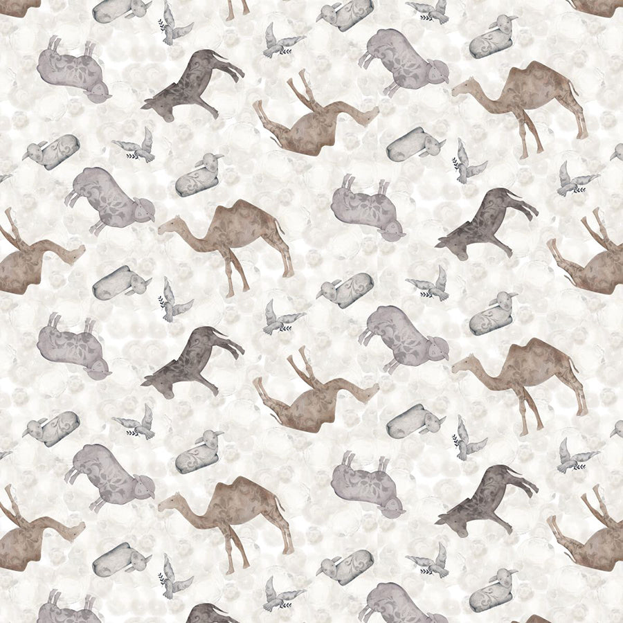 Silent Night Tossed Animals Silver