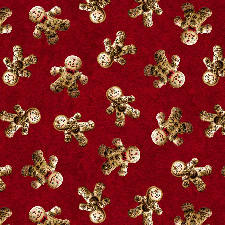 Gears & Garland Gingerbread Man Red