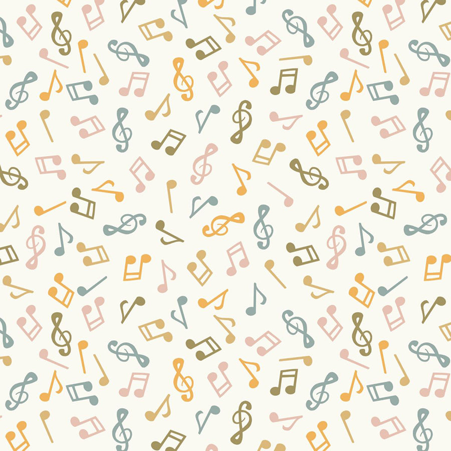 Nursery Rhyme Time Musical Notes Ivory